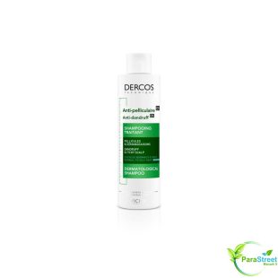 VICHY DERCOS ANTI-PELLICULAIRE SHAMPOOING TRAITANT CHEVEUX NORMAUX A SECS 200ML