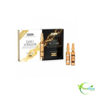 ISDIN ISDINCEUTICS FLAVO C MELATONIN&ULTRAGLICAN DAY&NIGHT 20 AMPOULES pharmashop ISDIN ISDINCEUTICS FLAVO C MELATONIN&ULTRAGLICAN DAY&NIGHT 20 AMPOULES