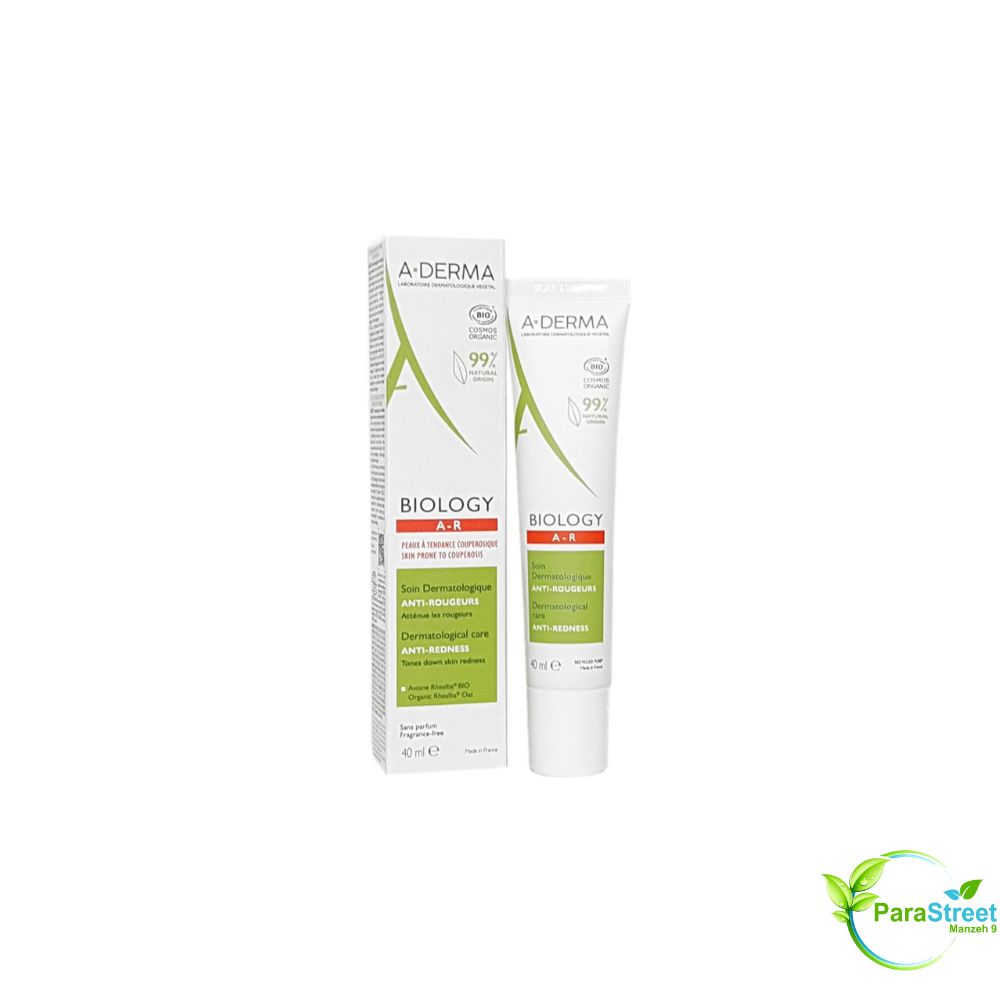 A-DERMA BIOLOGY A-R SOIN ANTI ROUGEURS PEAUX A TENDANCE COUPEROSIQUE 40ML