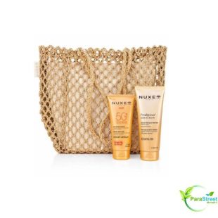 NUXE Lait Solaire Fondant SPF50+ 150ml + Huile de Douche 200ml Offerte + Sac de Plage Offert