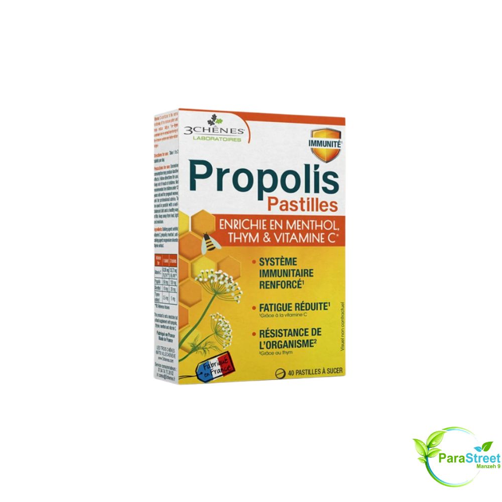 3 CHENES PASTILLES A LA PROPOLIS 40 PASTILLES
