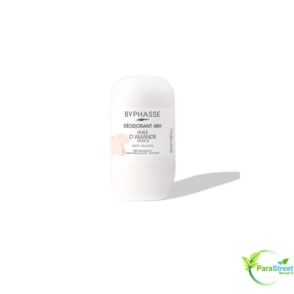 BYPHASSE DEODORANT ROLL ON ANTI TACHES HUILE D'AMANDE DOUCE 50ML