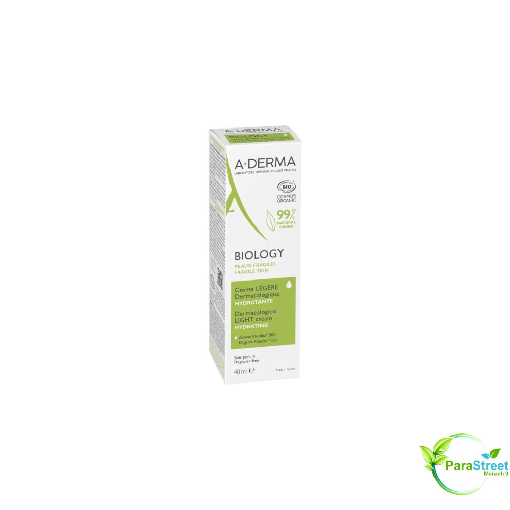 A-DERMA BIOLOGY CREME LEGERE HYDRATANTE PEAUX FRAGILE 40ML