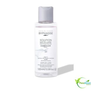 BYPHASSE EAU MICELLAIRE CHARBON ACTIF 100 ML