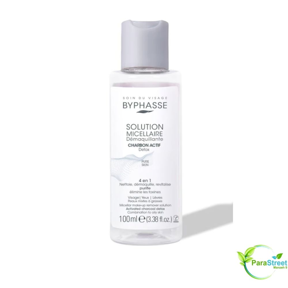 BYPHASSE EAU MICELLAIRE CHARBON ACTIF 100 ML