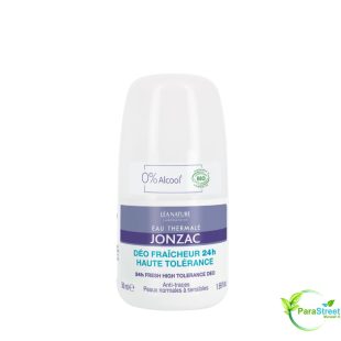 JONZAC DEO FRAICHEUR 24H ANTI TRACES PEAUX NORMALES A SENSIBLES 50ML